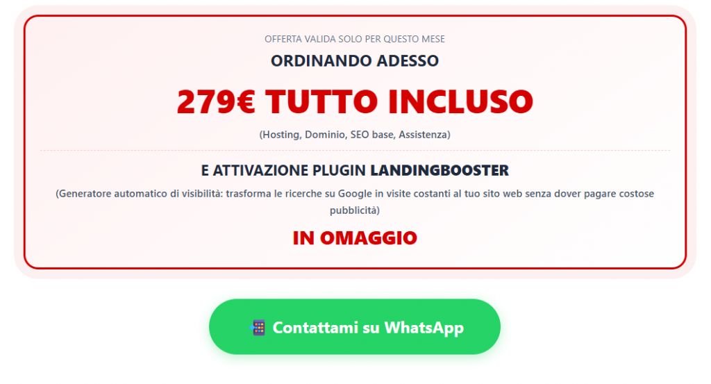 Landing booster system il generatore automatico di traffico per il tuo sito web